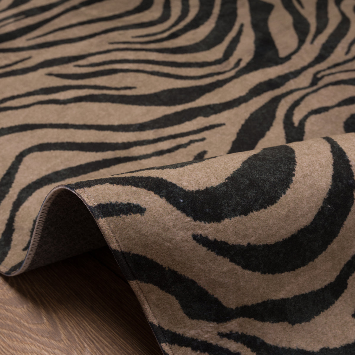 Roxy Wavy Zebra Print Rug