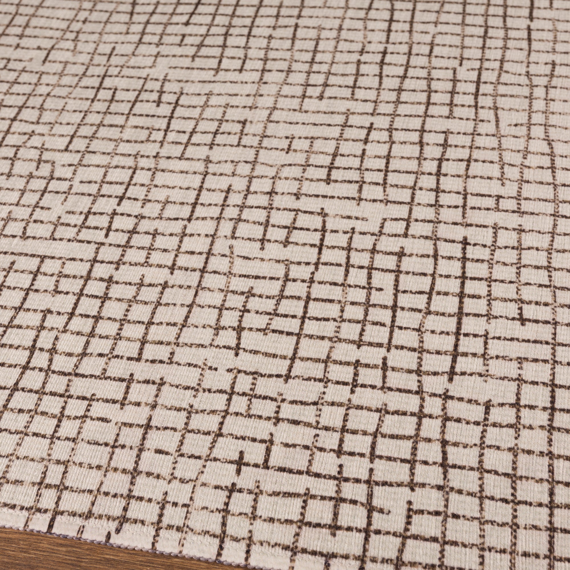 Clyde Textured Grid Pattern Rug