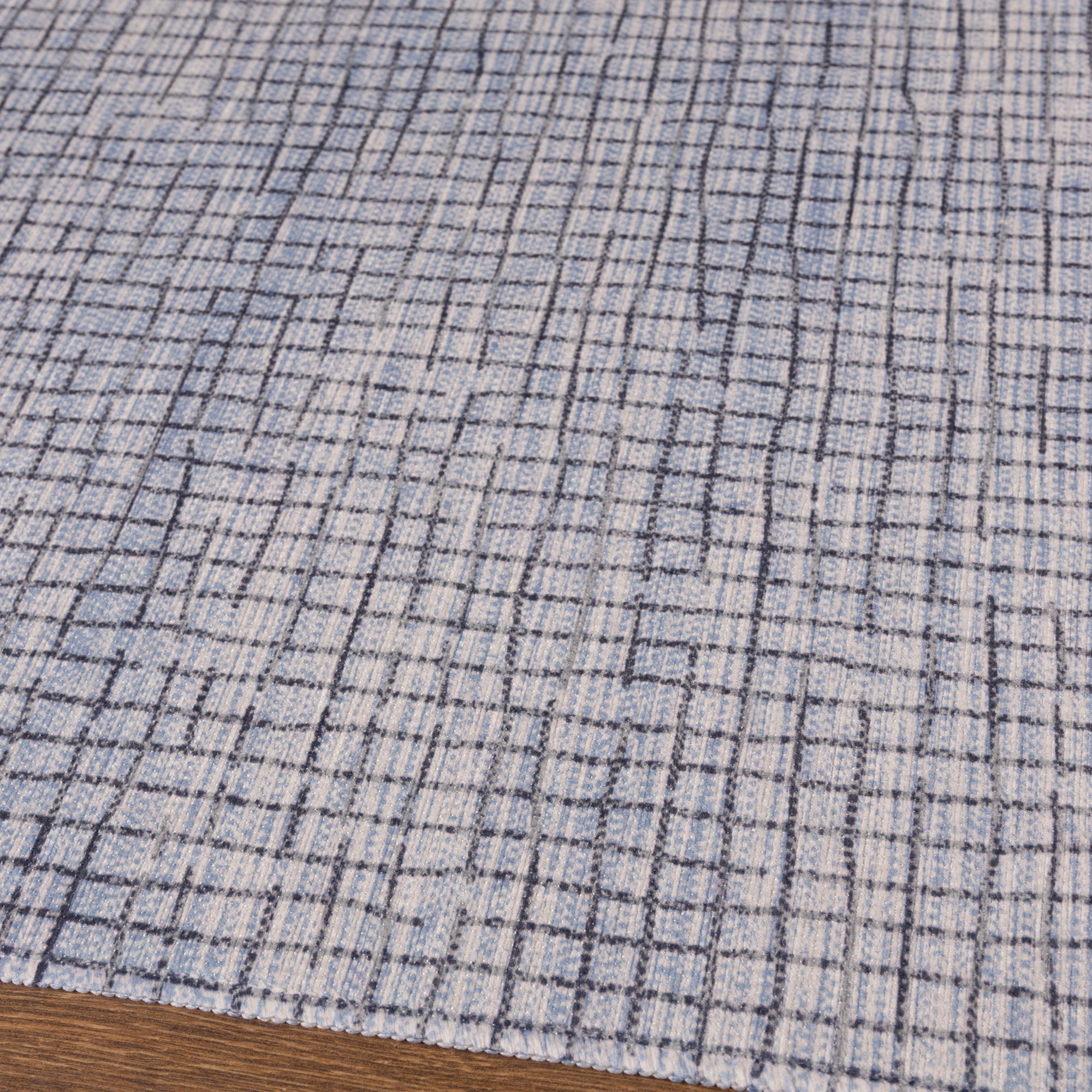Clyde Textured Grid Pattern Rug