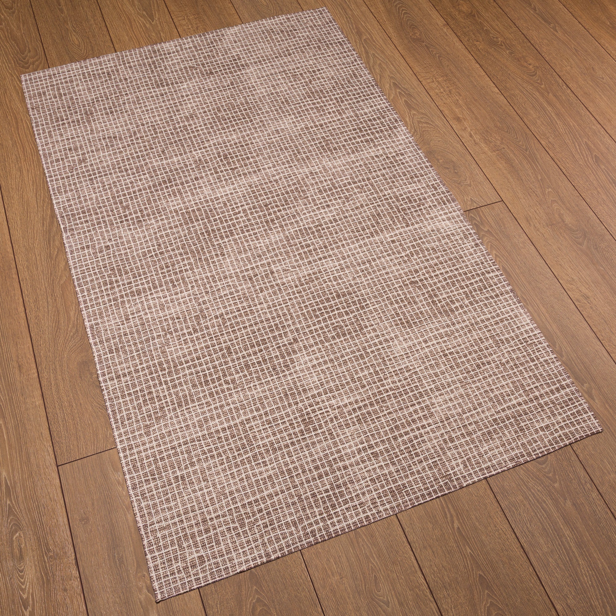 Clyde Textured Grid Pattern Rug