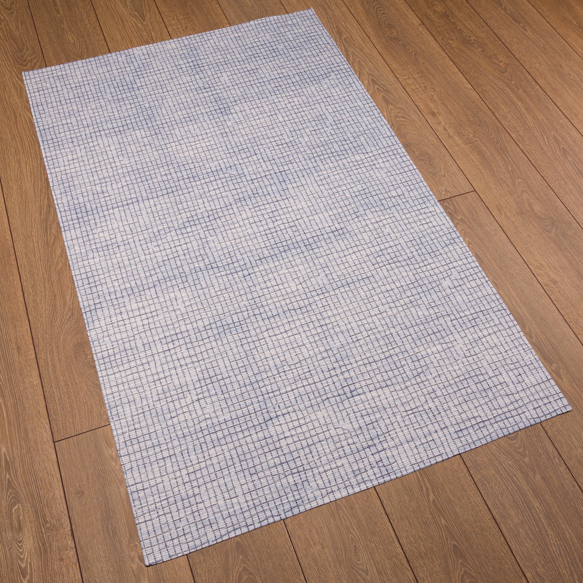 Clyde Textured Grid Pattern Rug