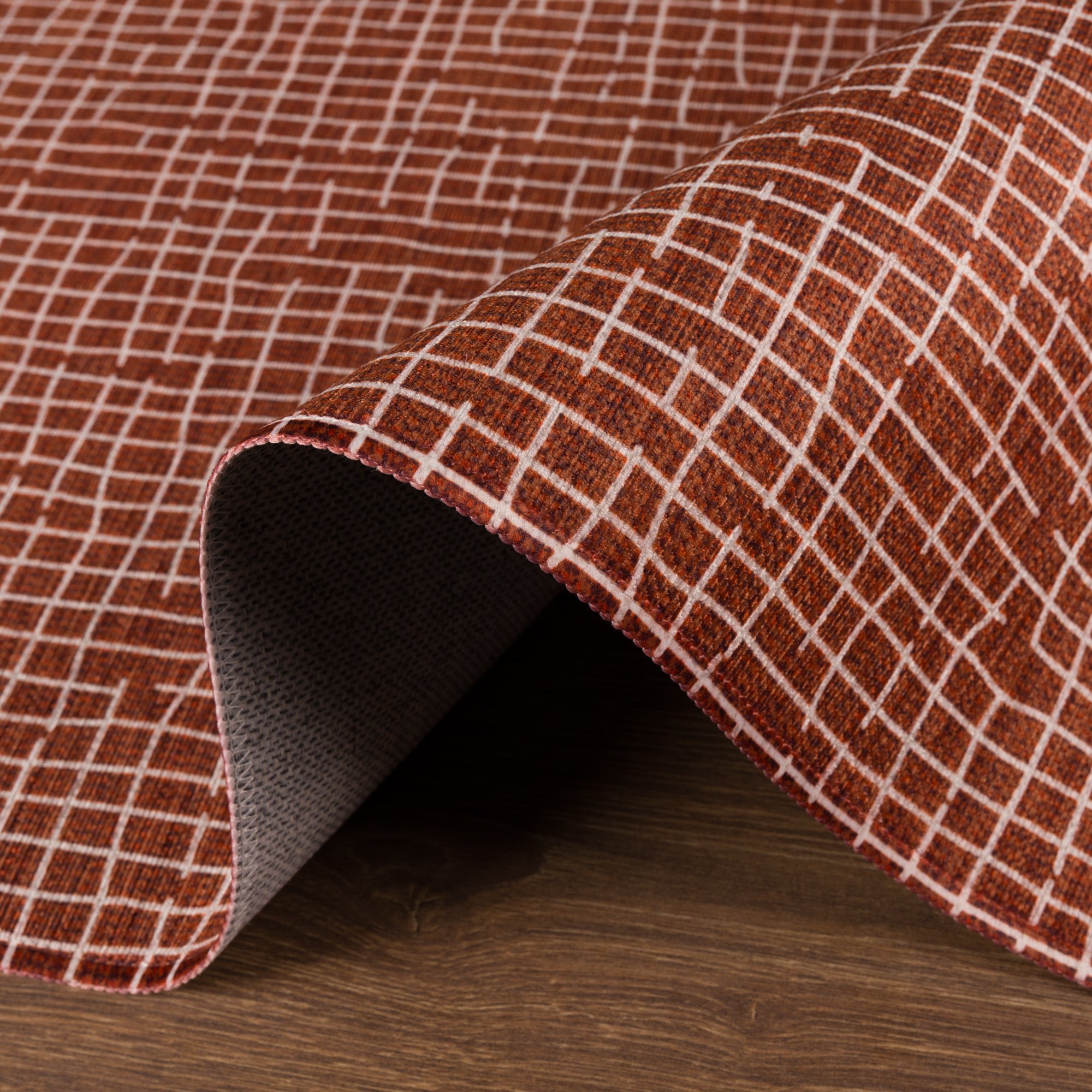Clyde Textured Grid Pattern Rug