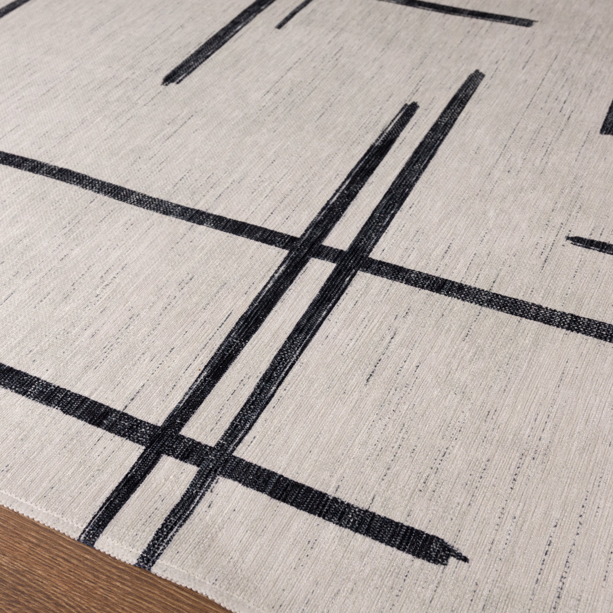 Sage Alfombra de Diseño Lineal Abstracto