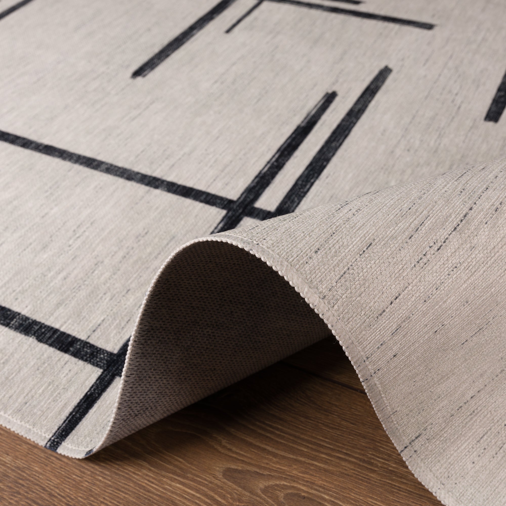 Sage Alfombra de Diseño Lineal Abstracto