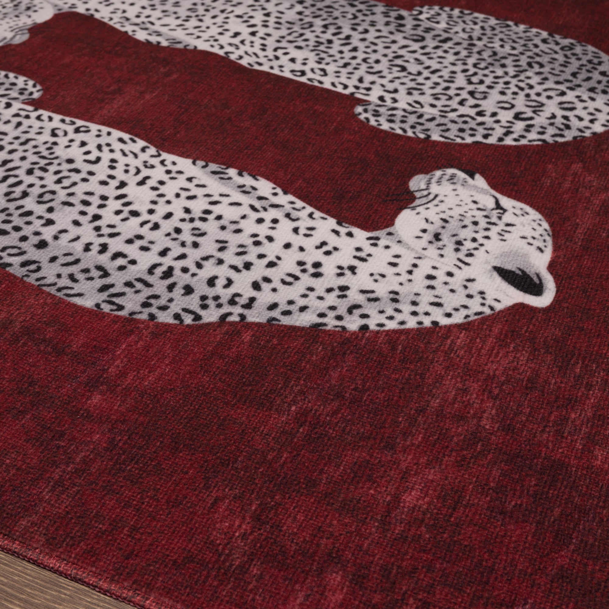 Sandy Tappeto chic con motivo leopardato