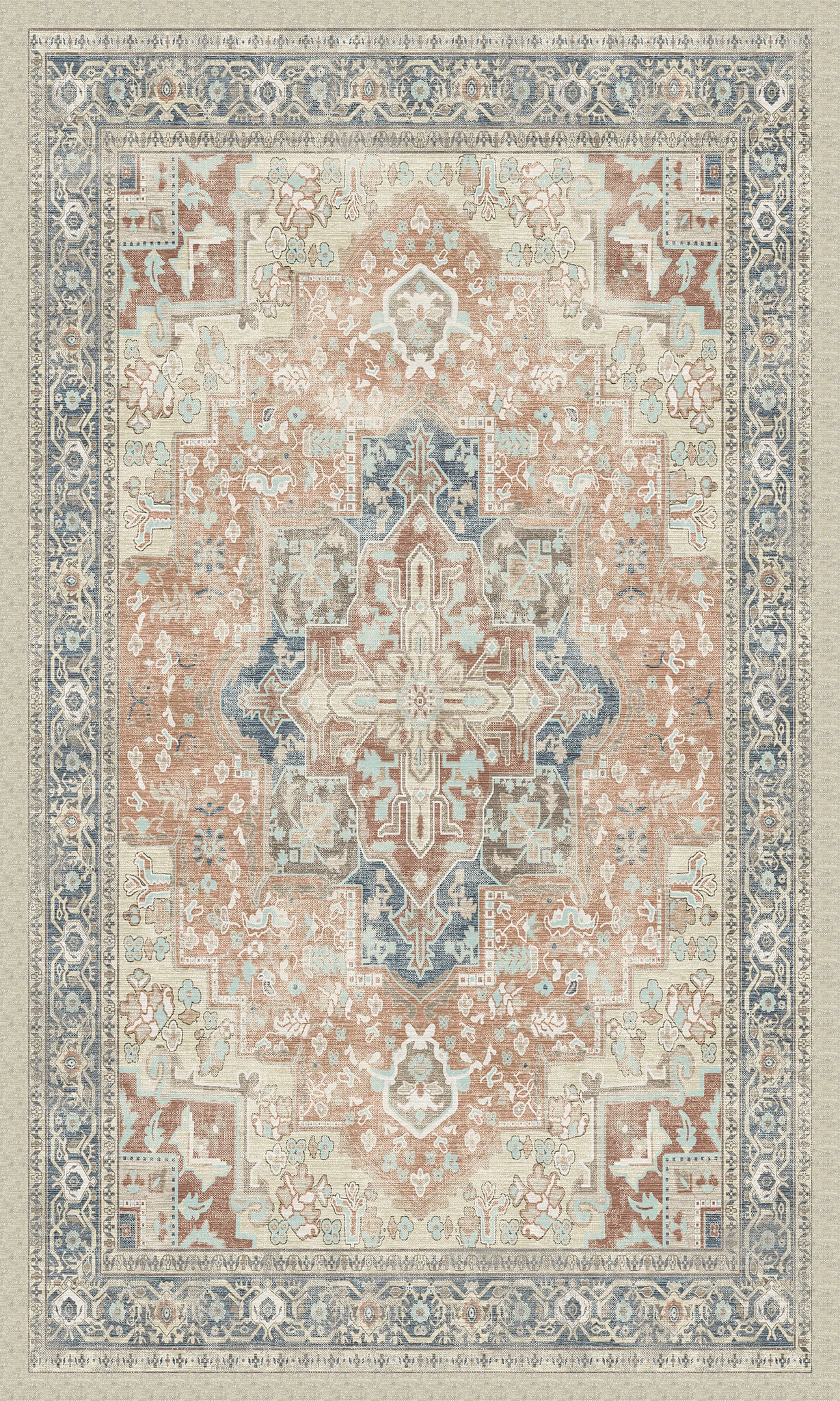 Isabella Ornamentaal Medaillon Vloerkleed