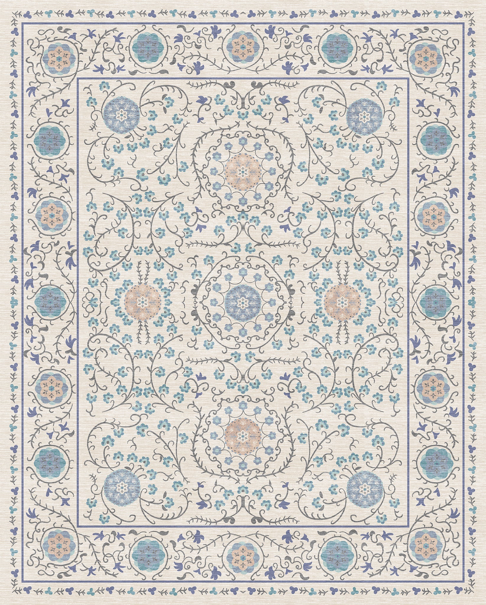 Rosalie Ornamental Medallion Rug