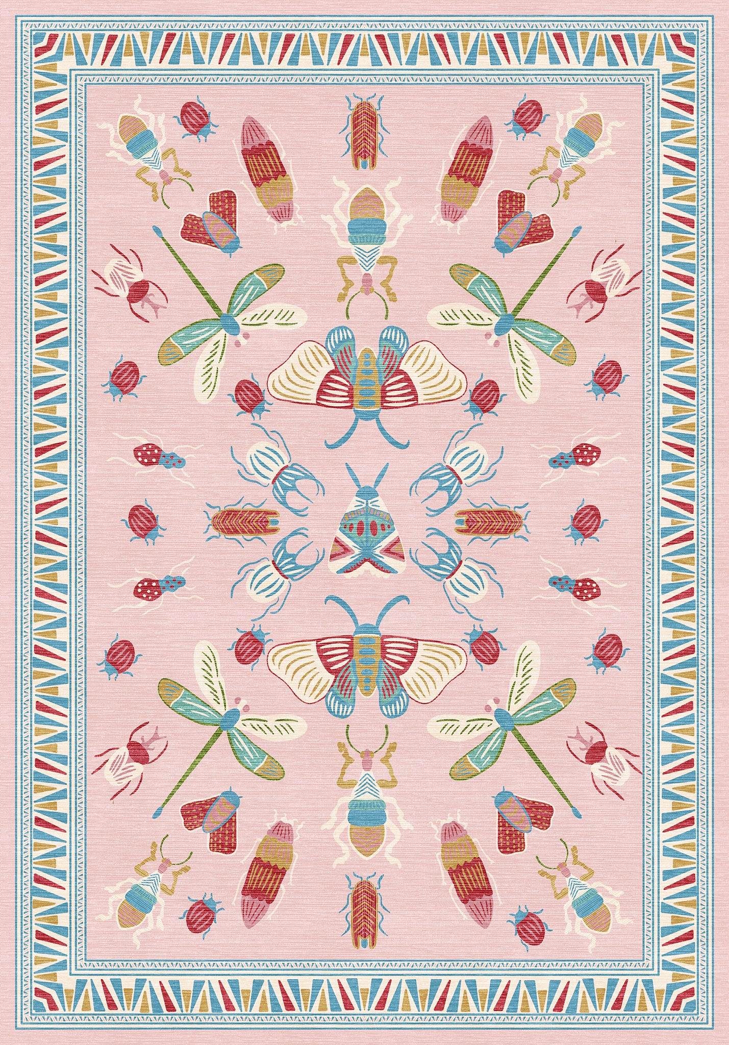 Thalia Eklektiškas Vabzdžių Motyvo Kilimas