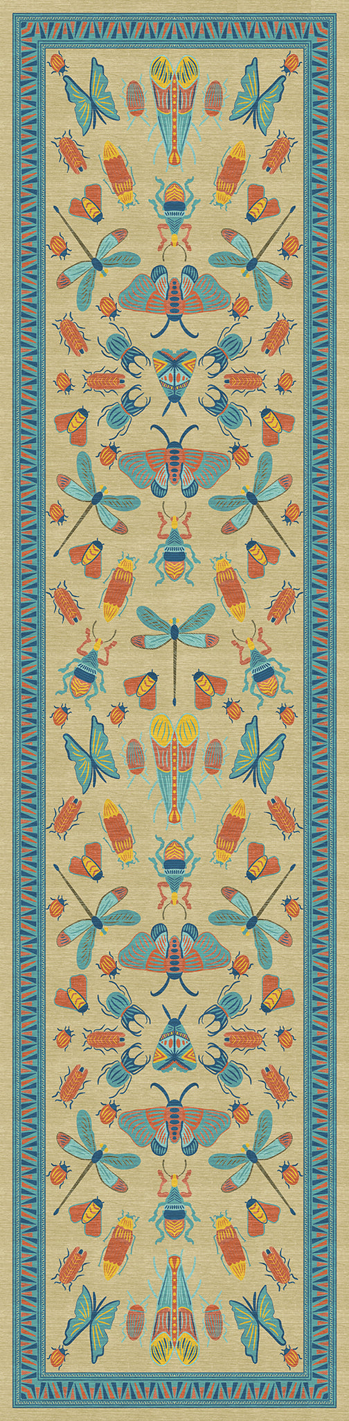 Thalia Eklektiškas Vabzdžių Motyvo Kilimas