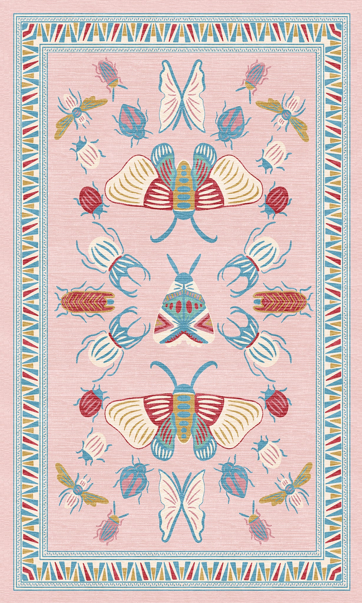 Thalia Eklektiškas Vabzdžių Motyvo Kilimas