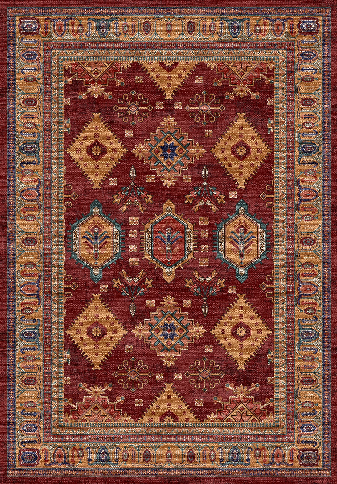 Eliza Alfombra Ornamental Medallón
