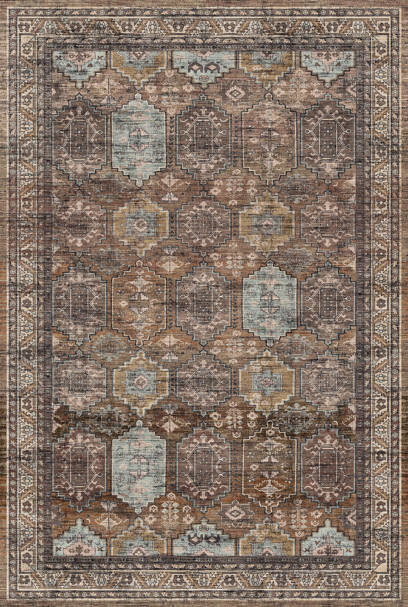 Asher Geometric Medallion Rug