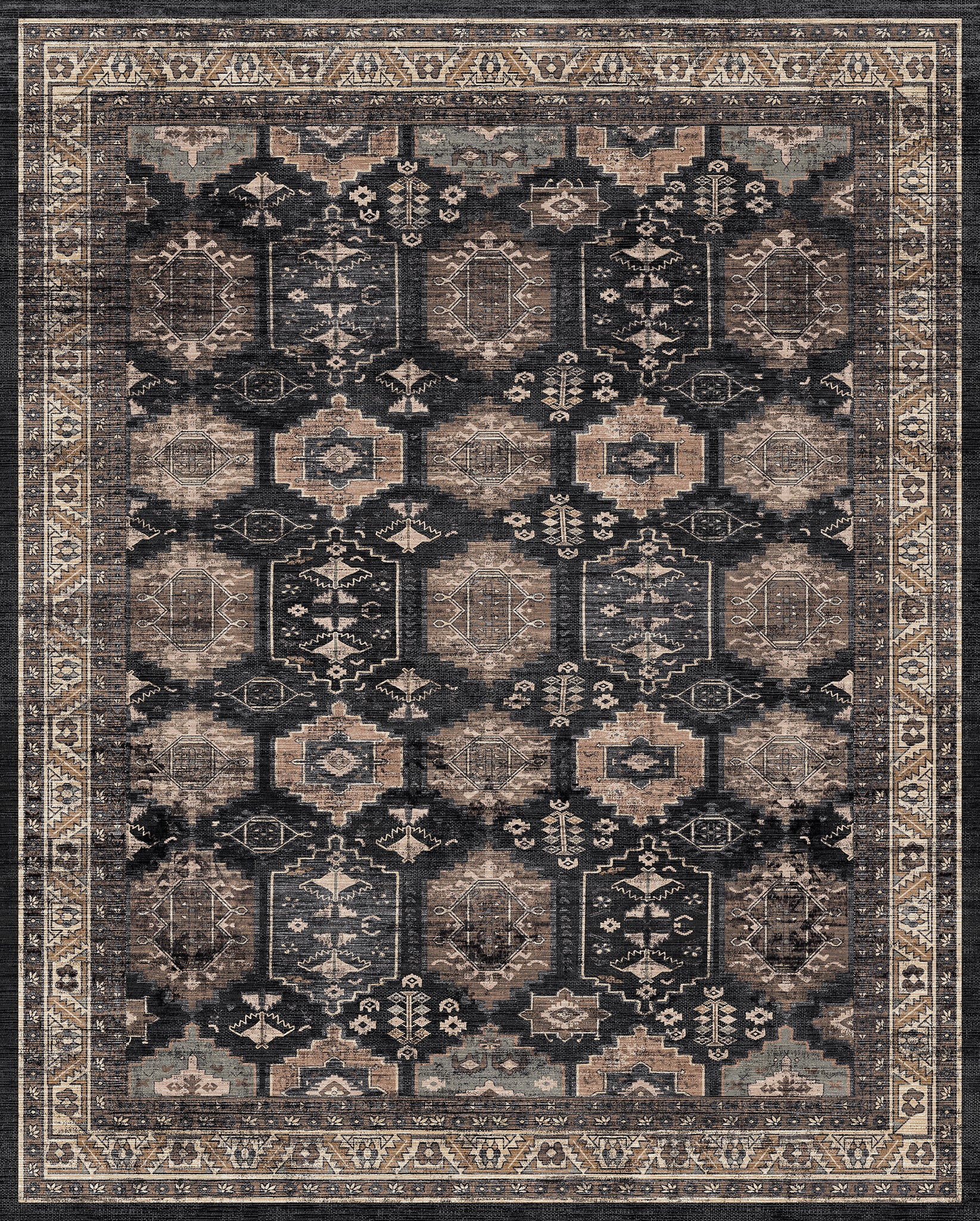 Asher Geometric Medallion Rug