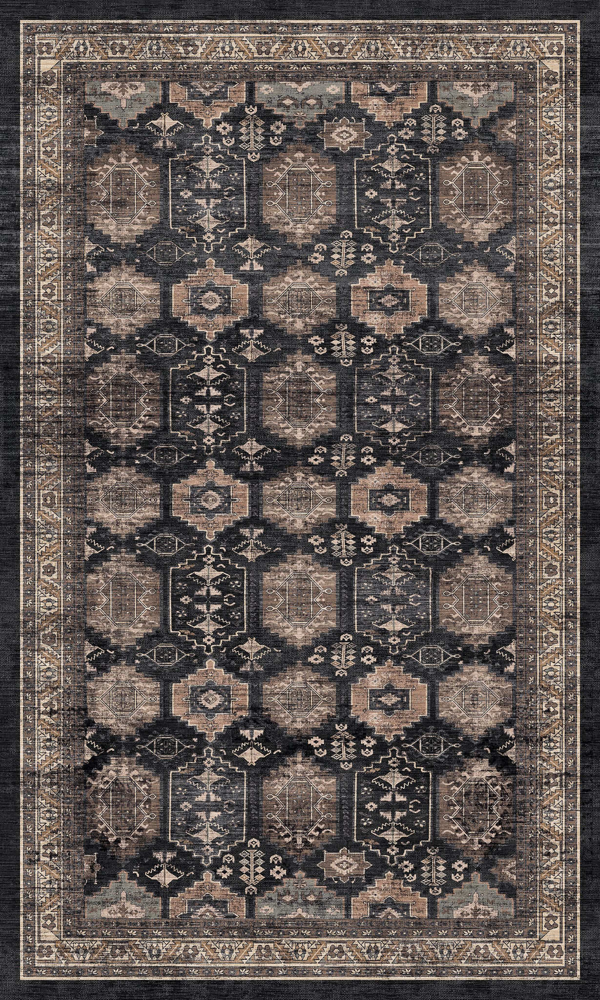 Asher Geometric Medallion Rug