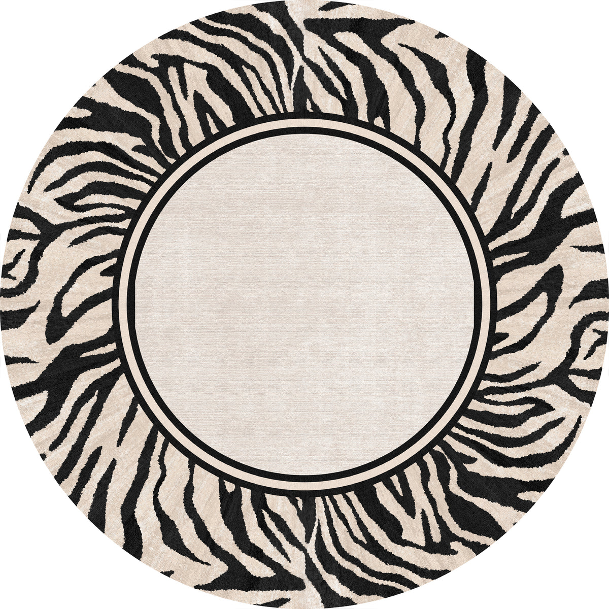 Jax Tapete em negrito com estampa de borda de zebra