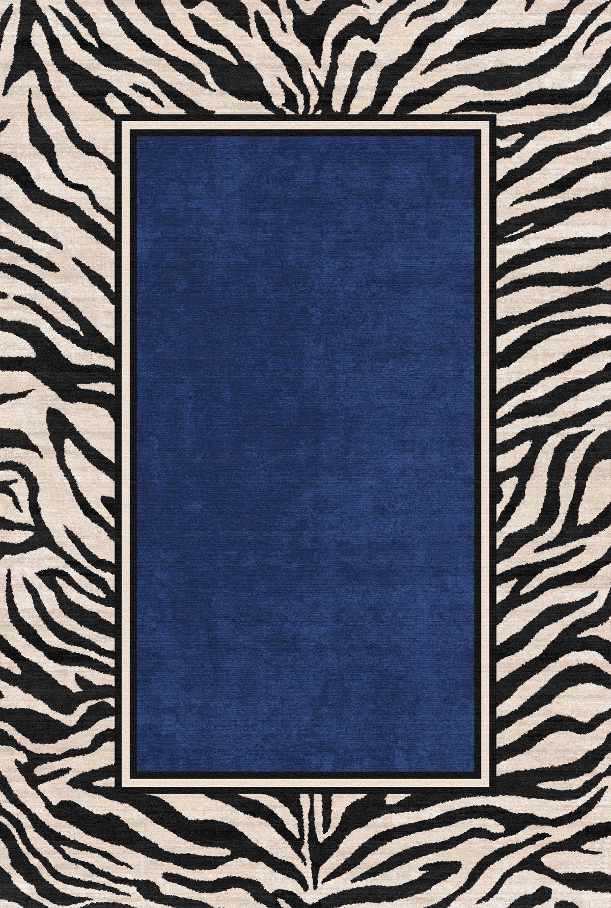 Jax Tapete em negrito com estampa de borda de zebra