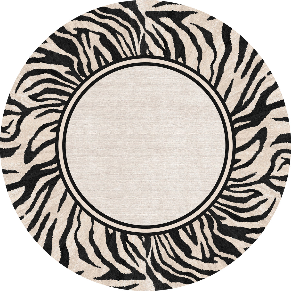 Jax Tapete em negrito com estampa de borda de zebra