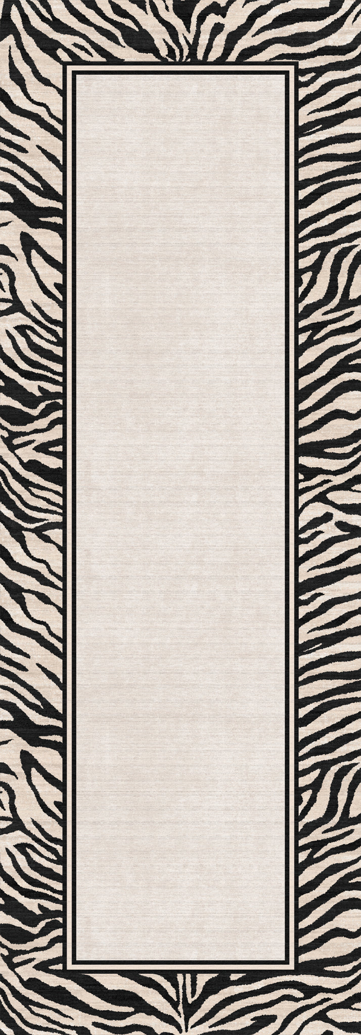 Jax Tapete em negrito com estampa de borda de zebra