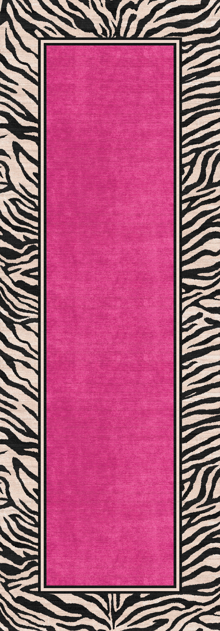 Jax Tapete em negrito com estampa de borda de zebra
