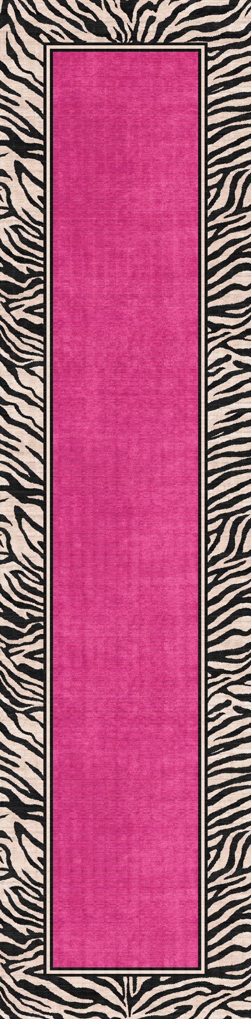 Jax Tapete em negrito com estampa de borda de zebra