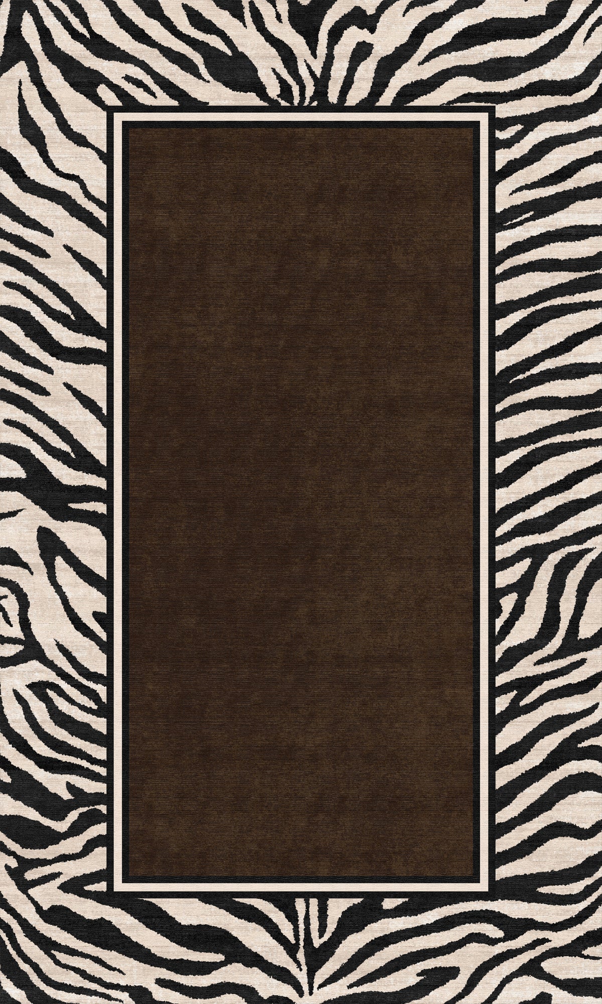 Jax Tapete em negrito com estampa de borda de zebra
