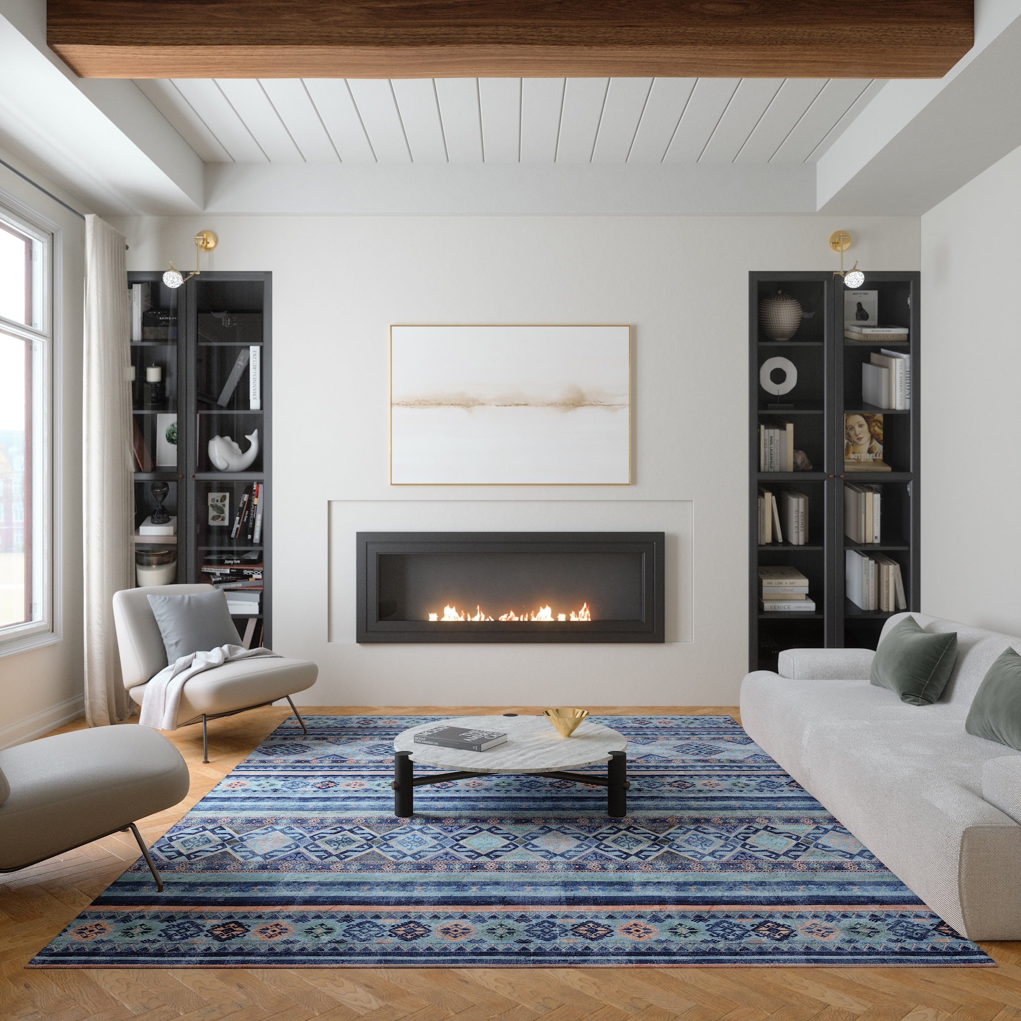 Raya Český Pruhovaný Designový Koberec