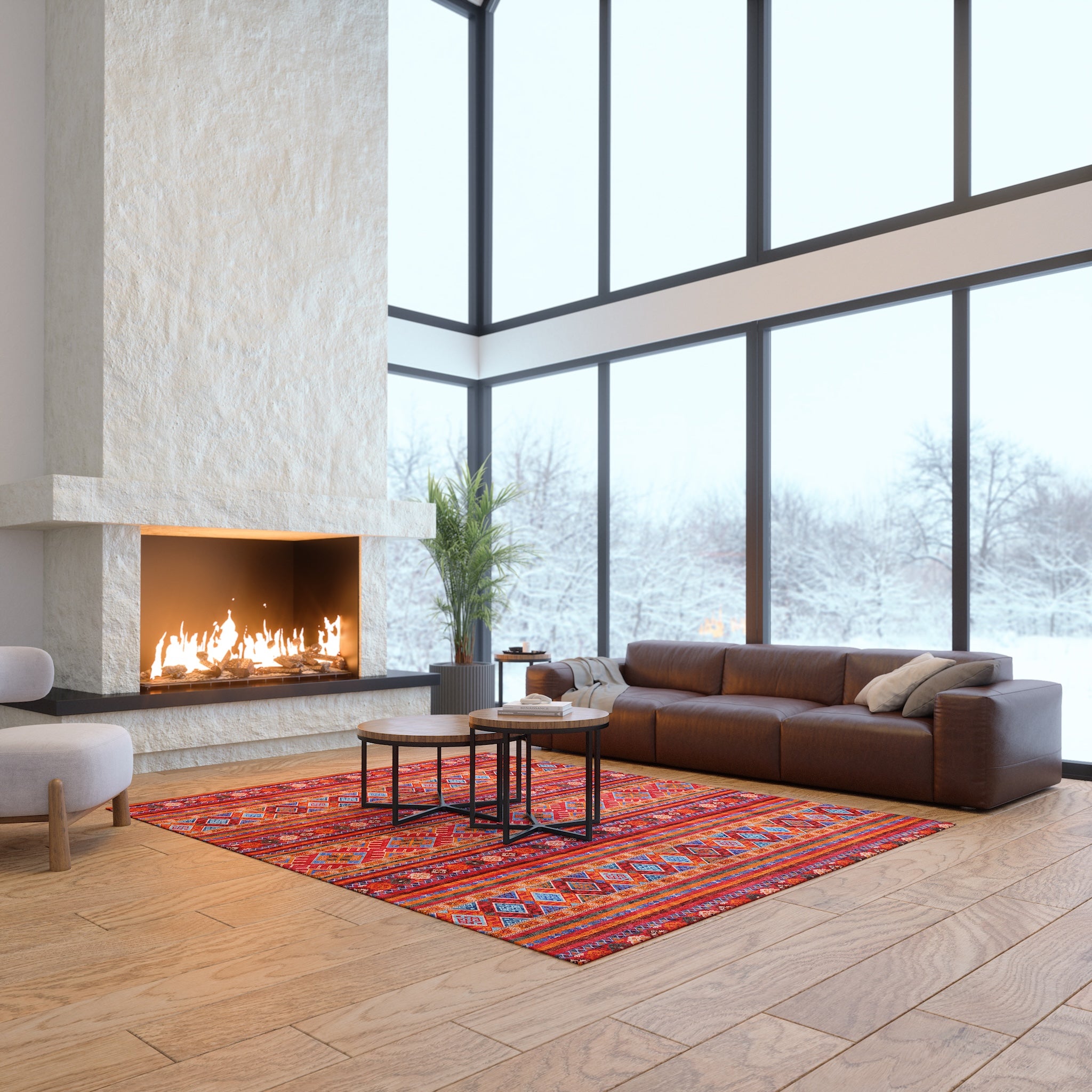 Raya Český Pruhovaný Designový Koberec