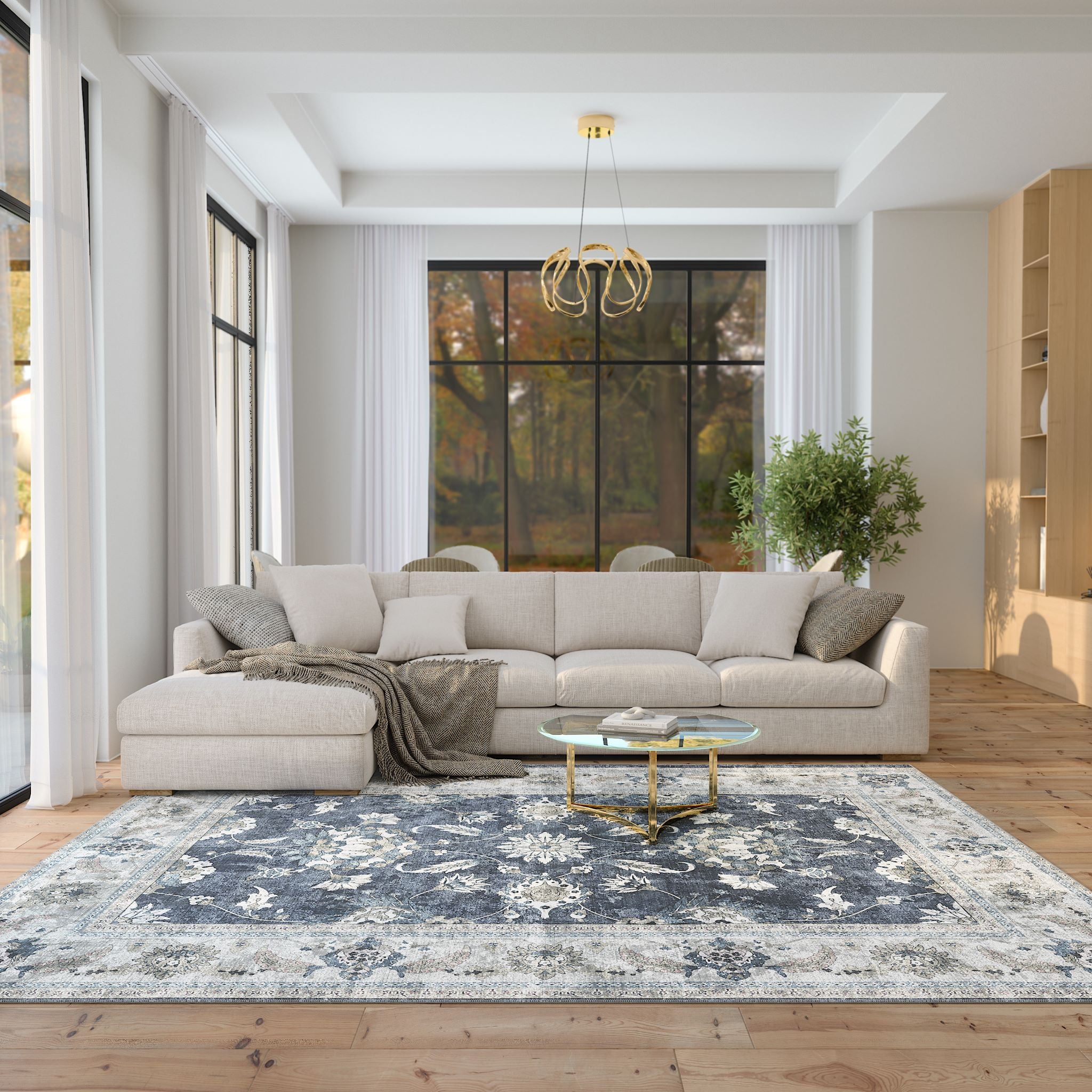 Cleo Traditional Floral Design Rug