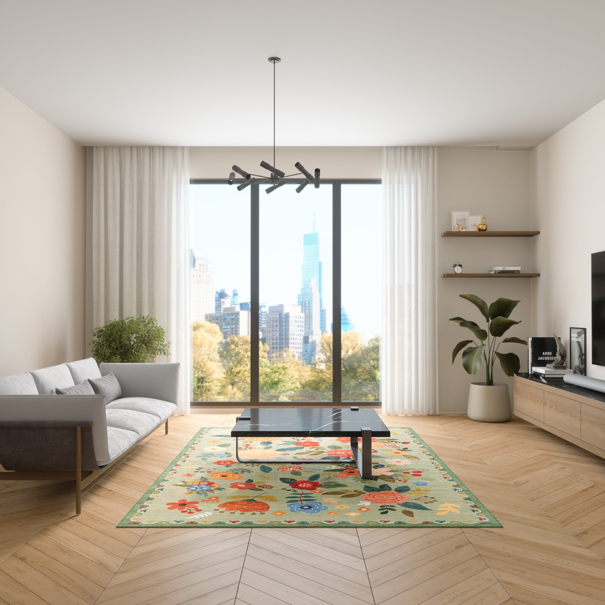 Lera Килим с винтидж флорална украса