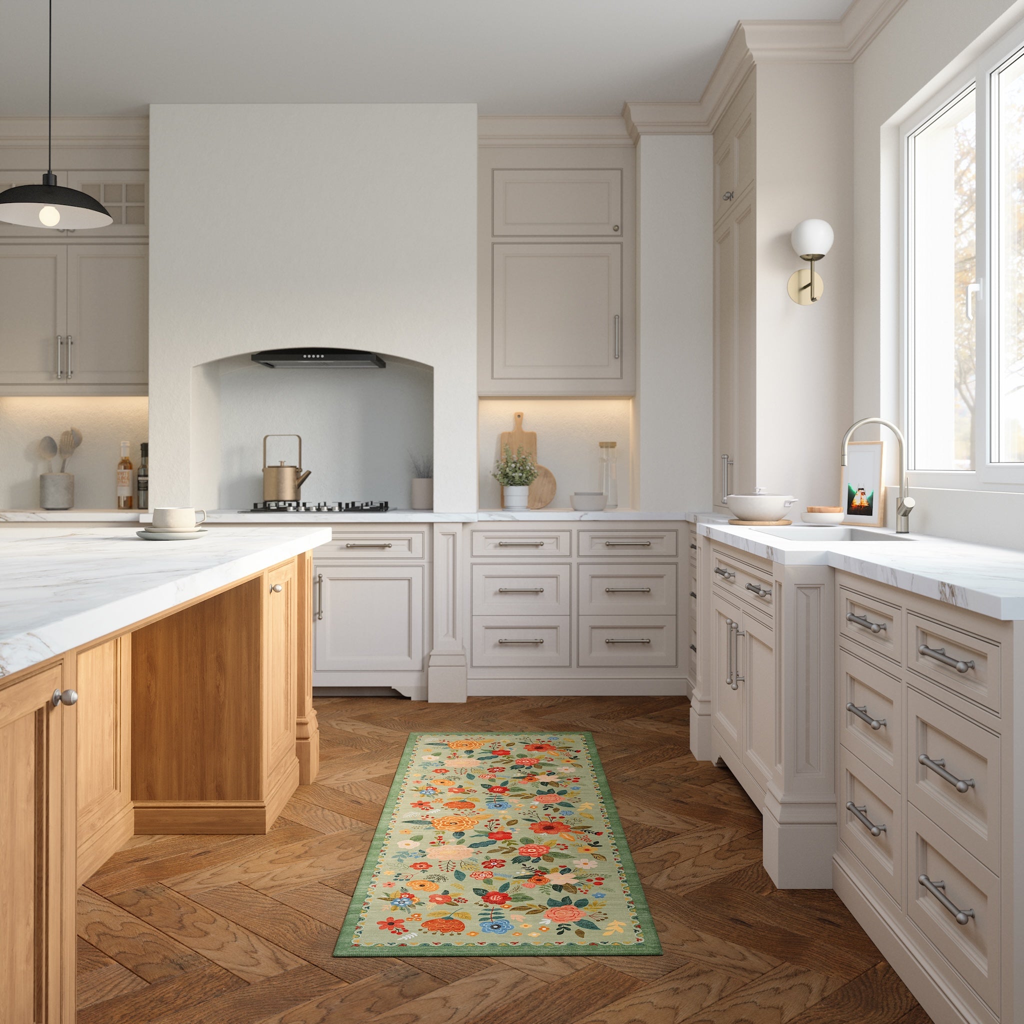 Lera Килим с винтидж флорална украса