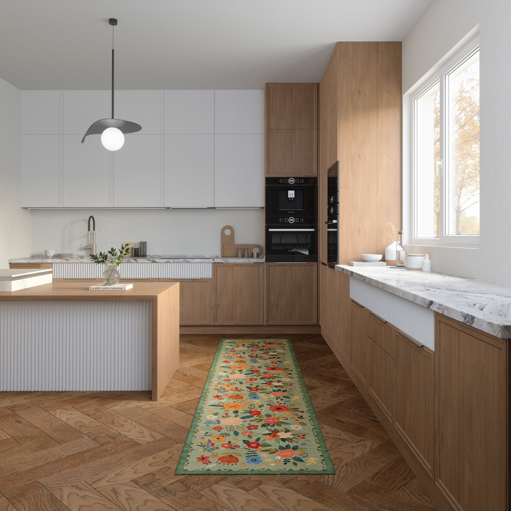 Lera Килим с винтидж флорална украса