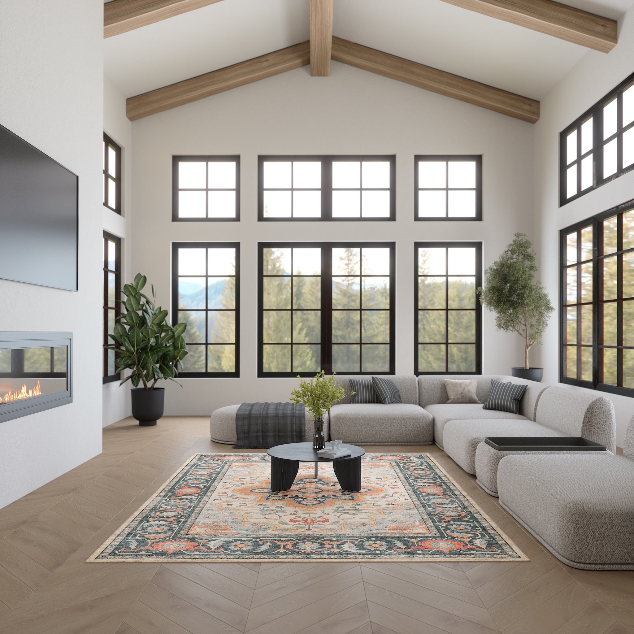 Aubrey Класически килим с медальон