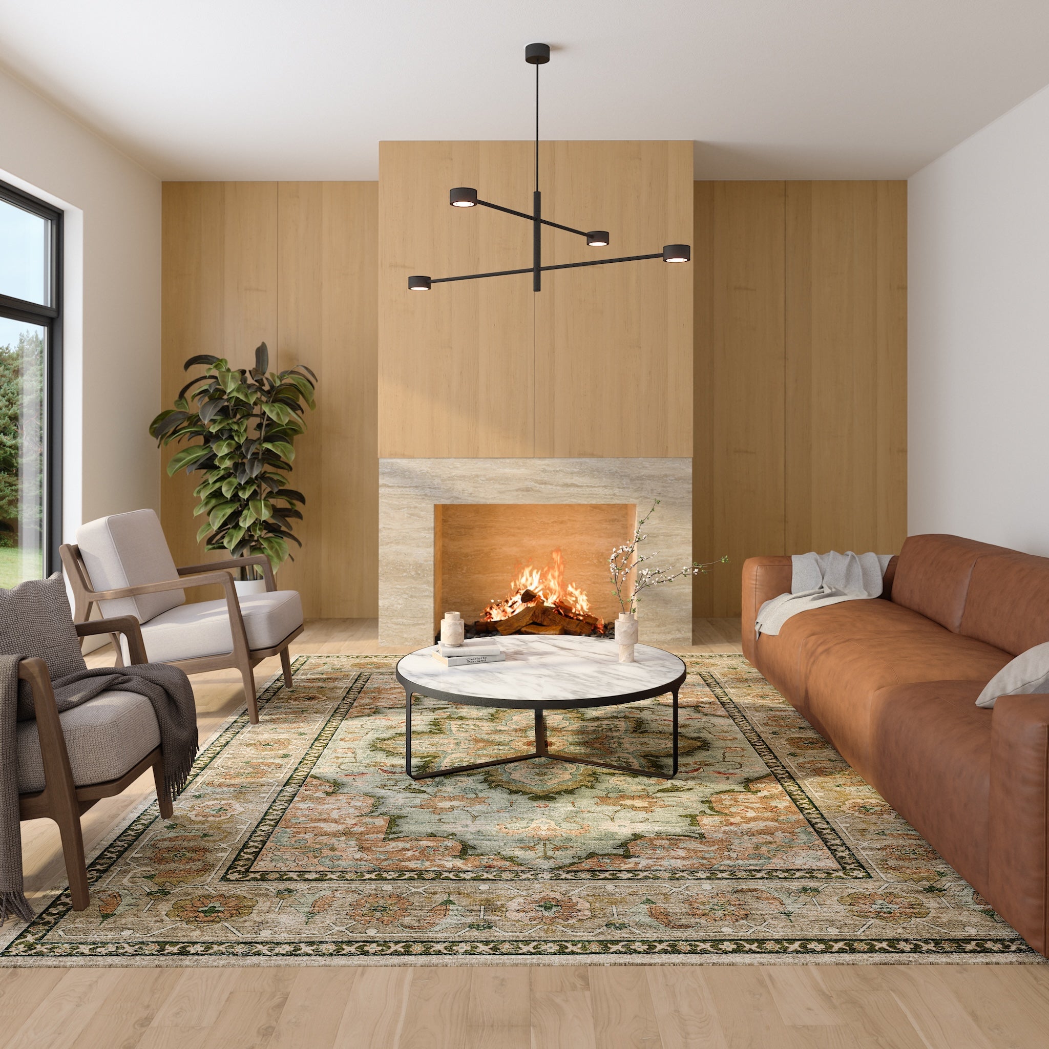 Aubrey Класически килим с медальон