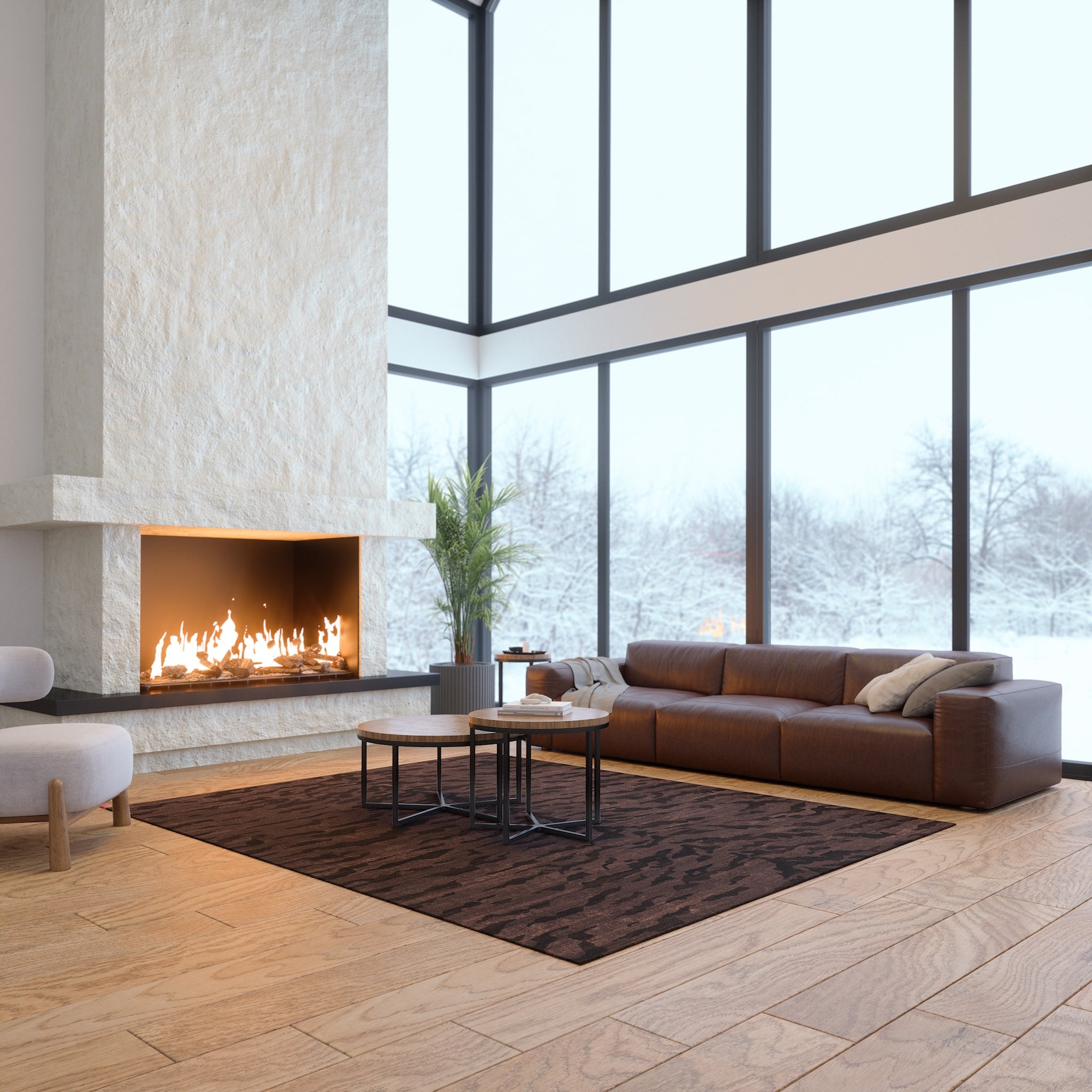 Ines Modern Tiger Print Rug