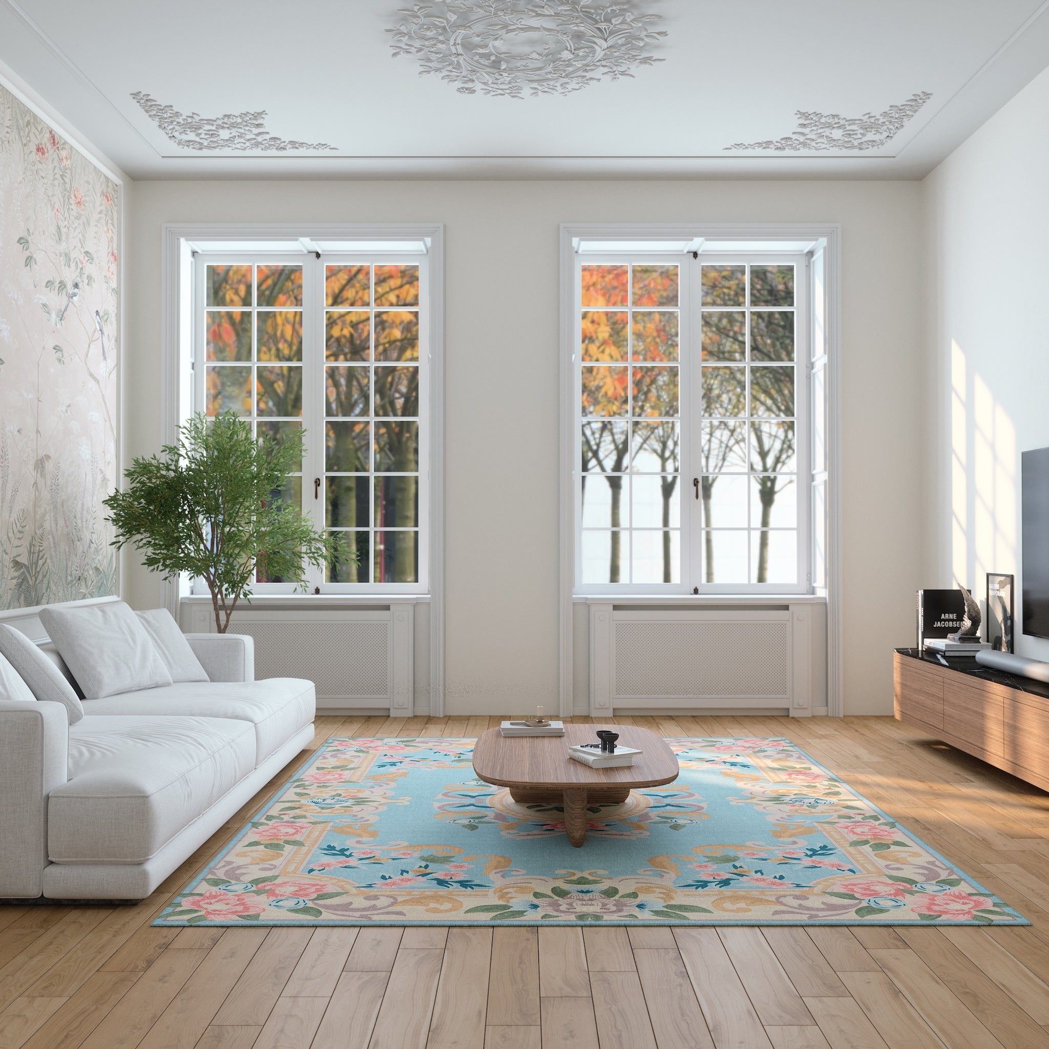 Matilda Romantisk blomma matta