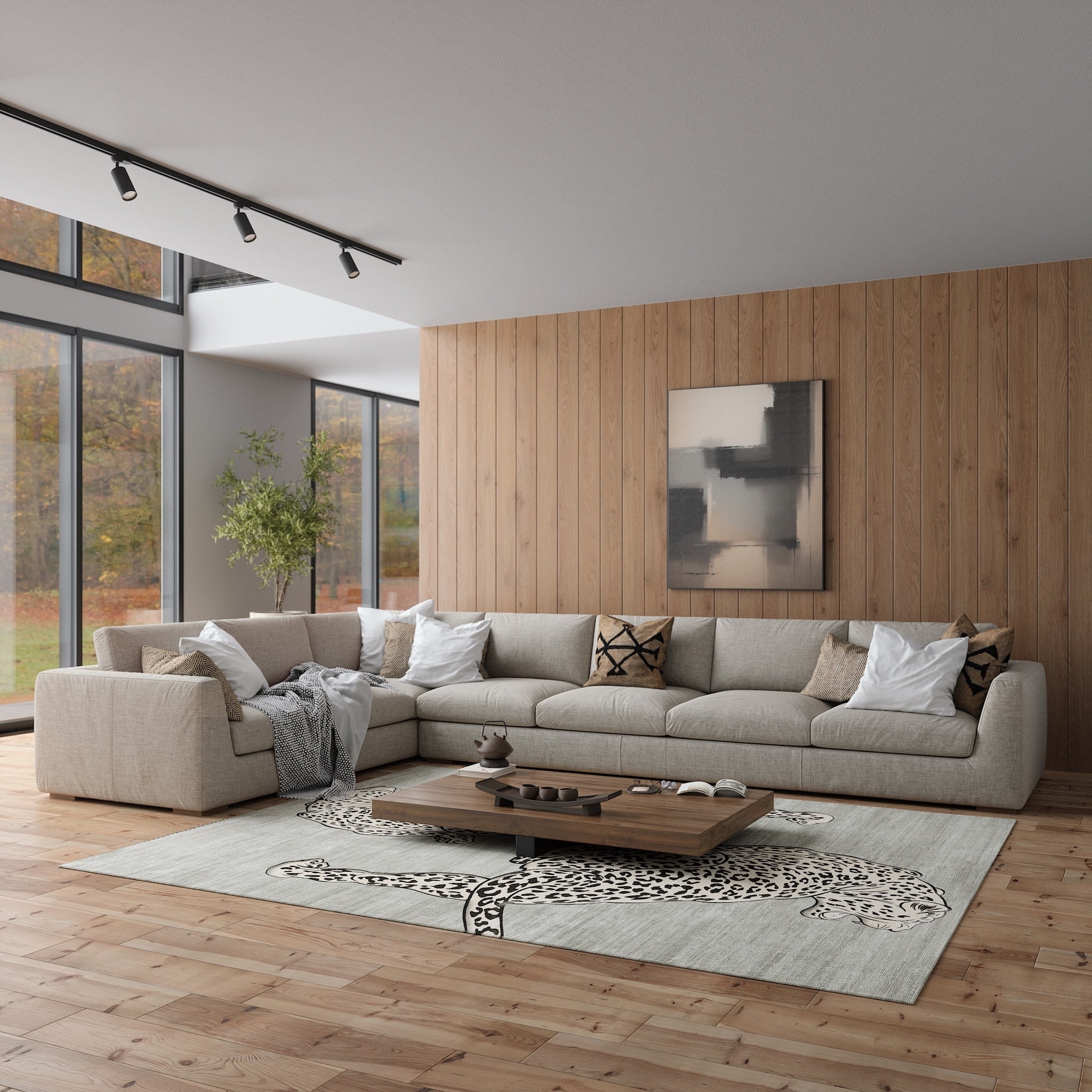 Cyrus Bold Leopard Print Rug