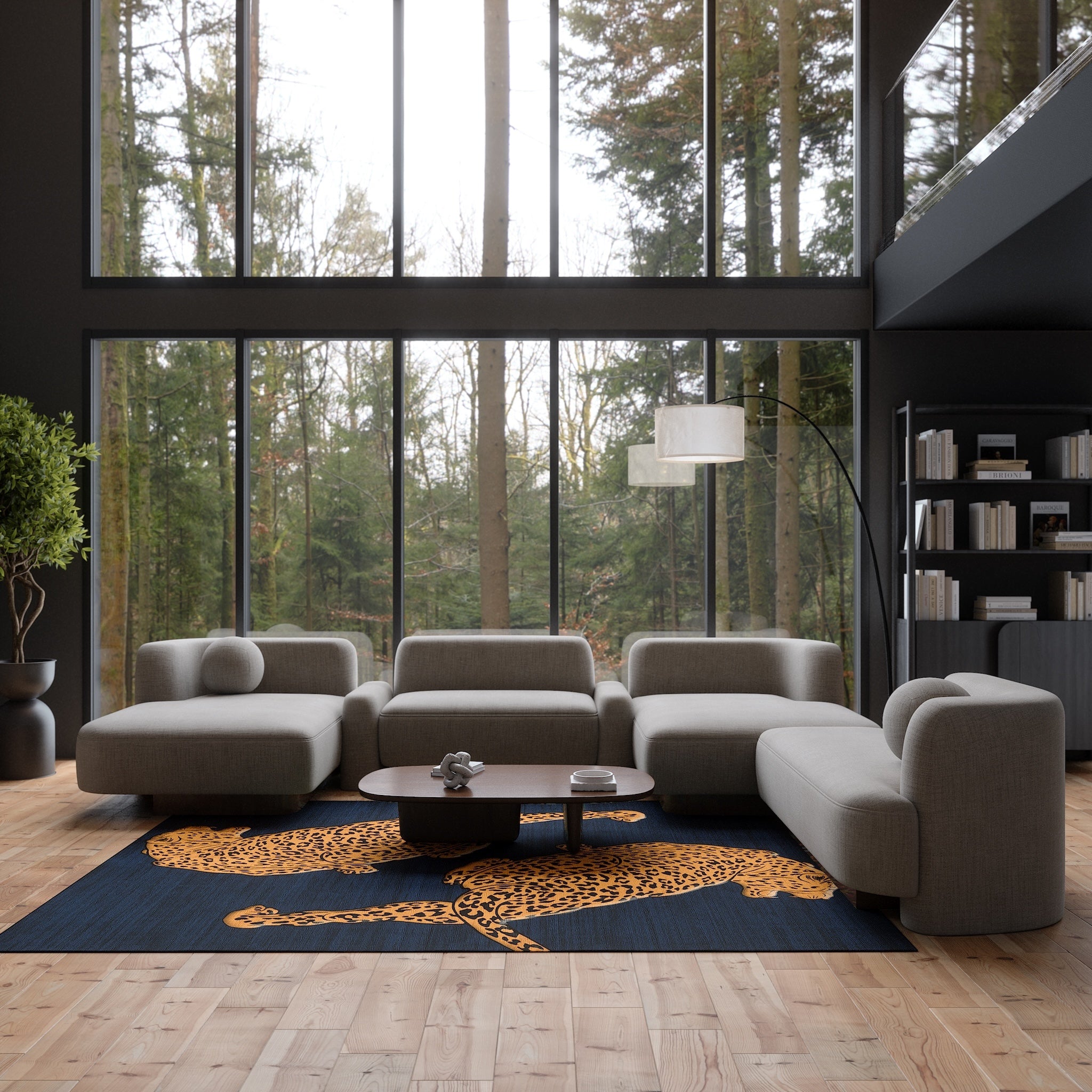 Cyrus Bold Leopard Print Rug