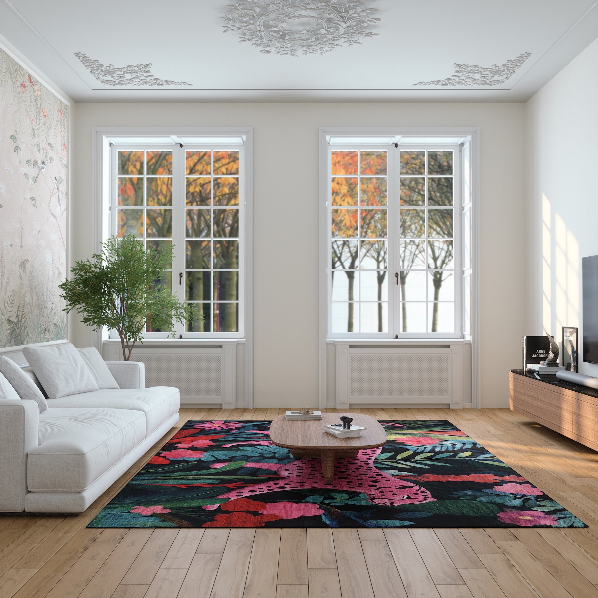 SAV Botanical Cheetah Rug