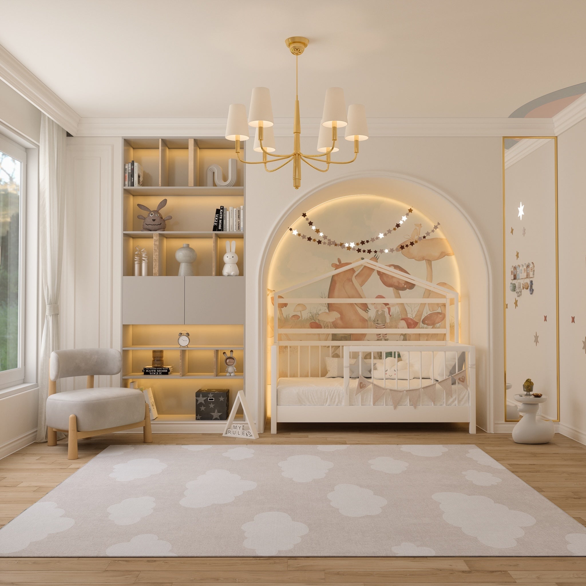 Abby Килим с нежен небесен десен