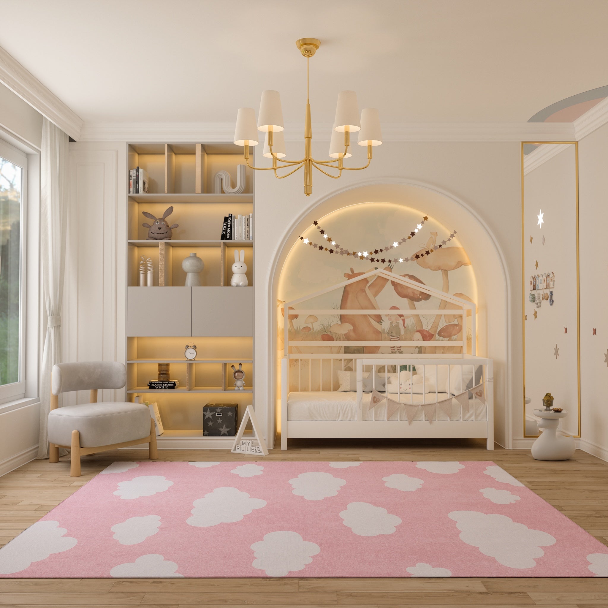 Abby Килим с нежен небесен десен