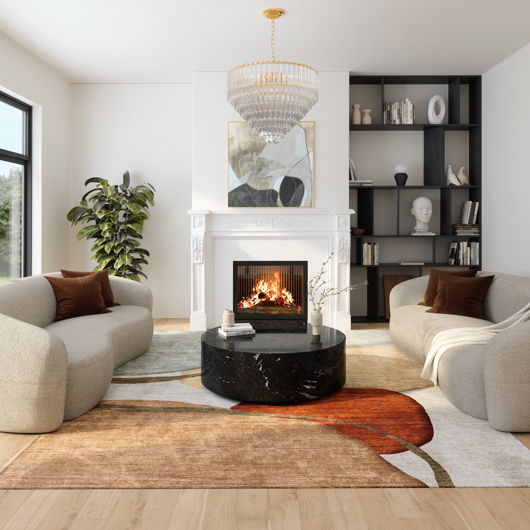 Gemma Abstrakt form-tæppe