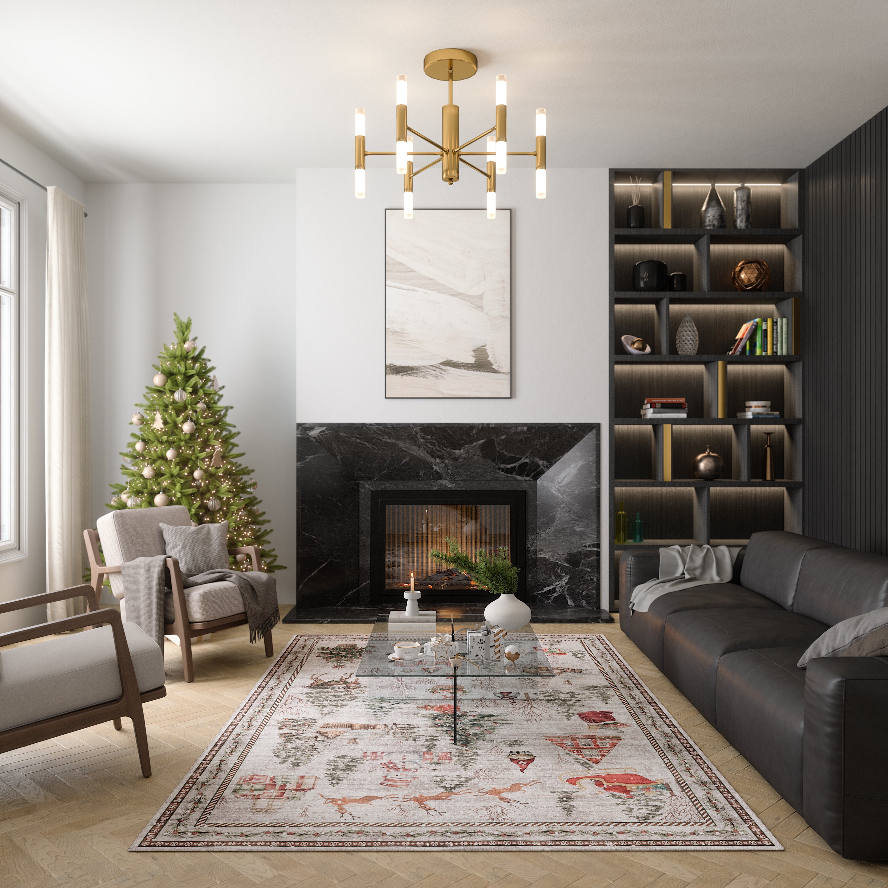 Merry Килим за коледно село