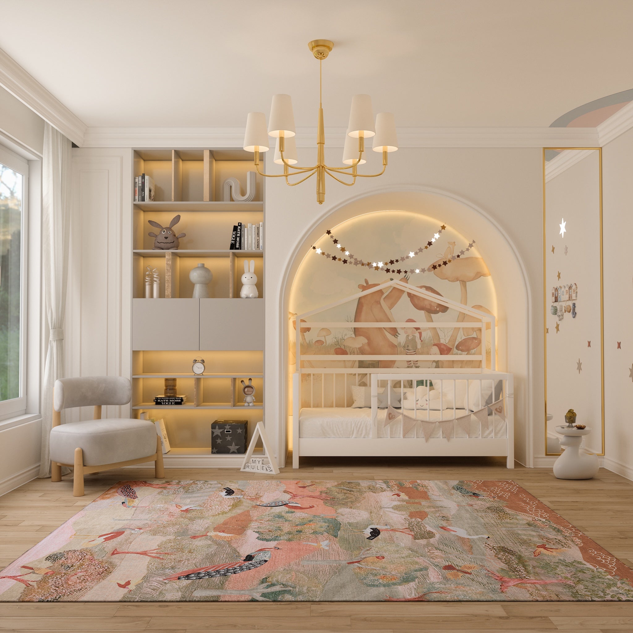 Elodie Vintage Scenic Garden Rug