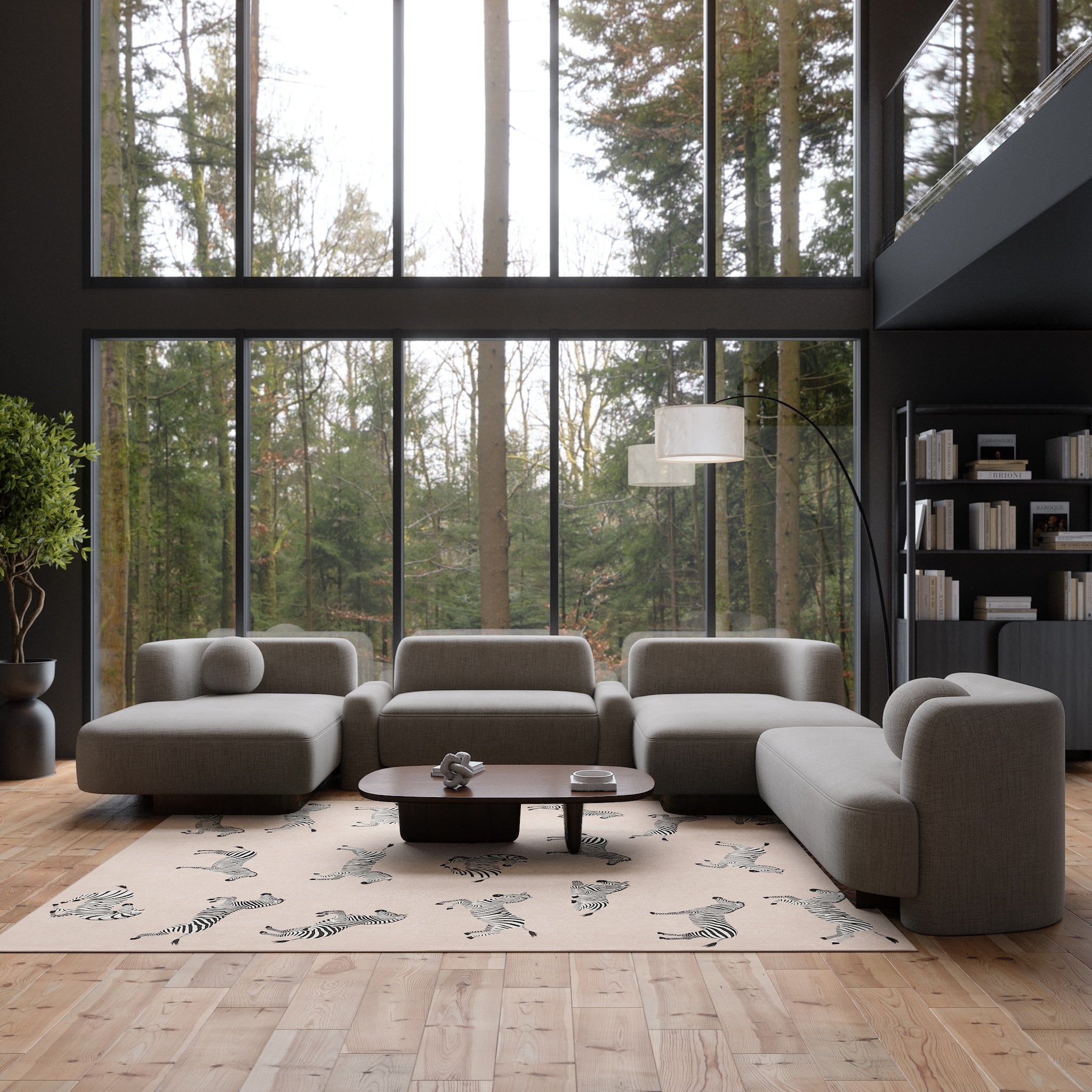 Riley Koberec so vzorom zebry