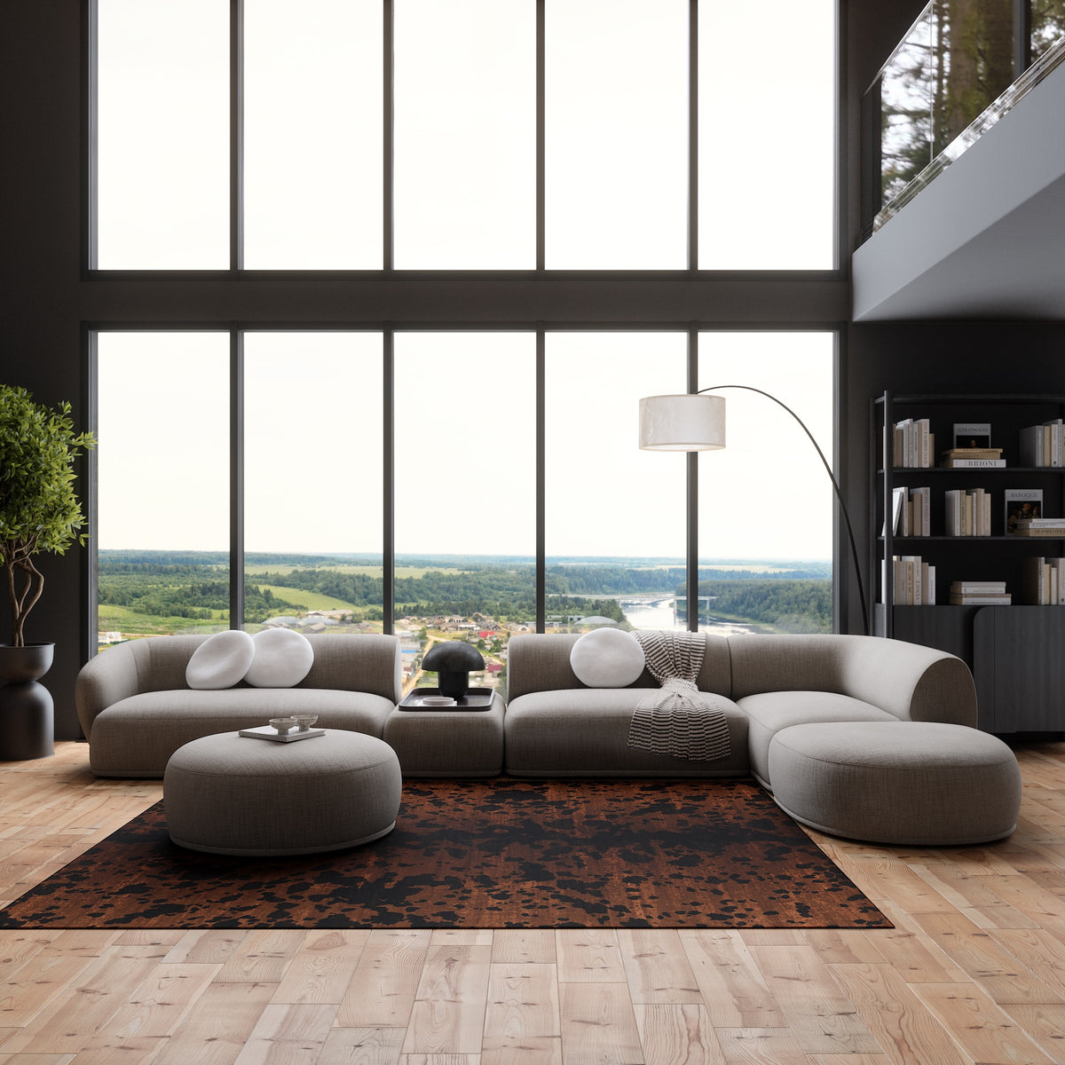 Veda Distressed Animal Print Rug