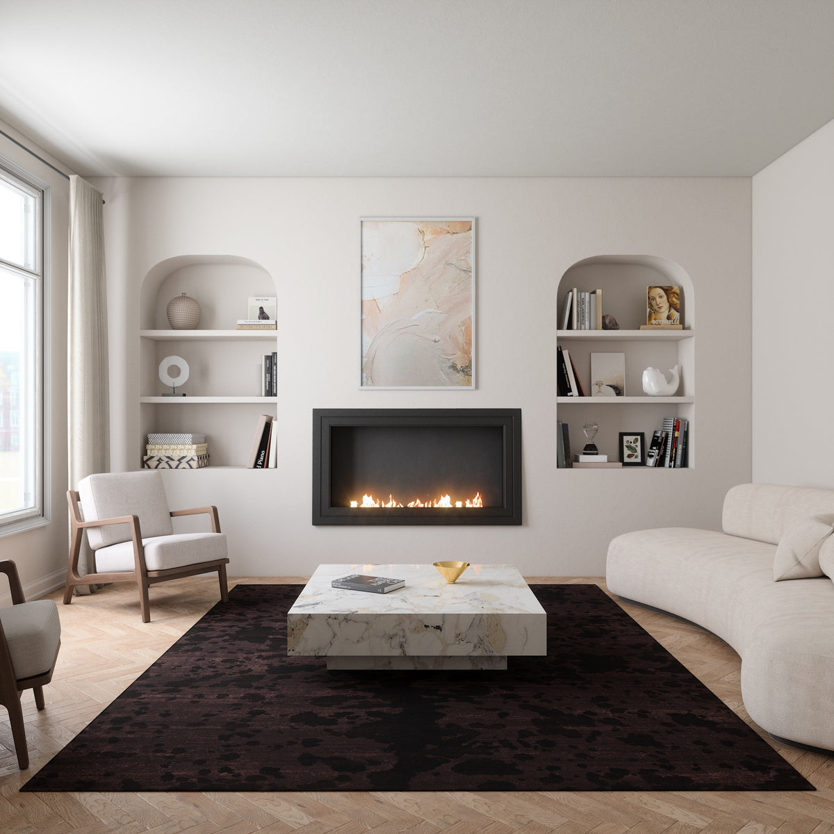Veda Distressed Animal Print Rug