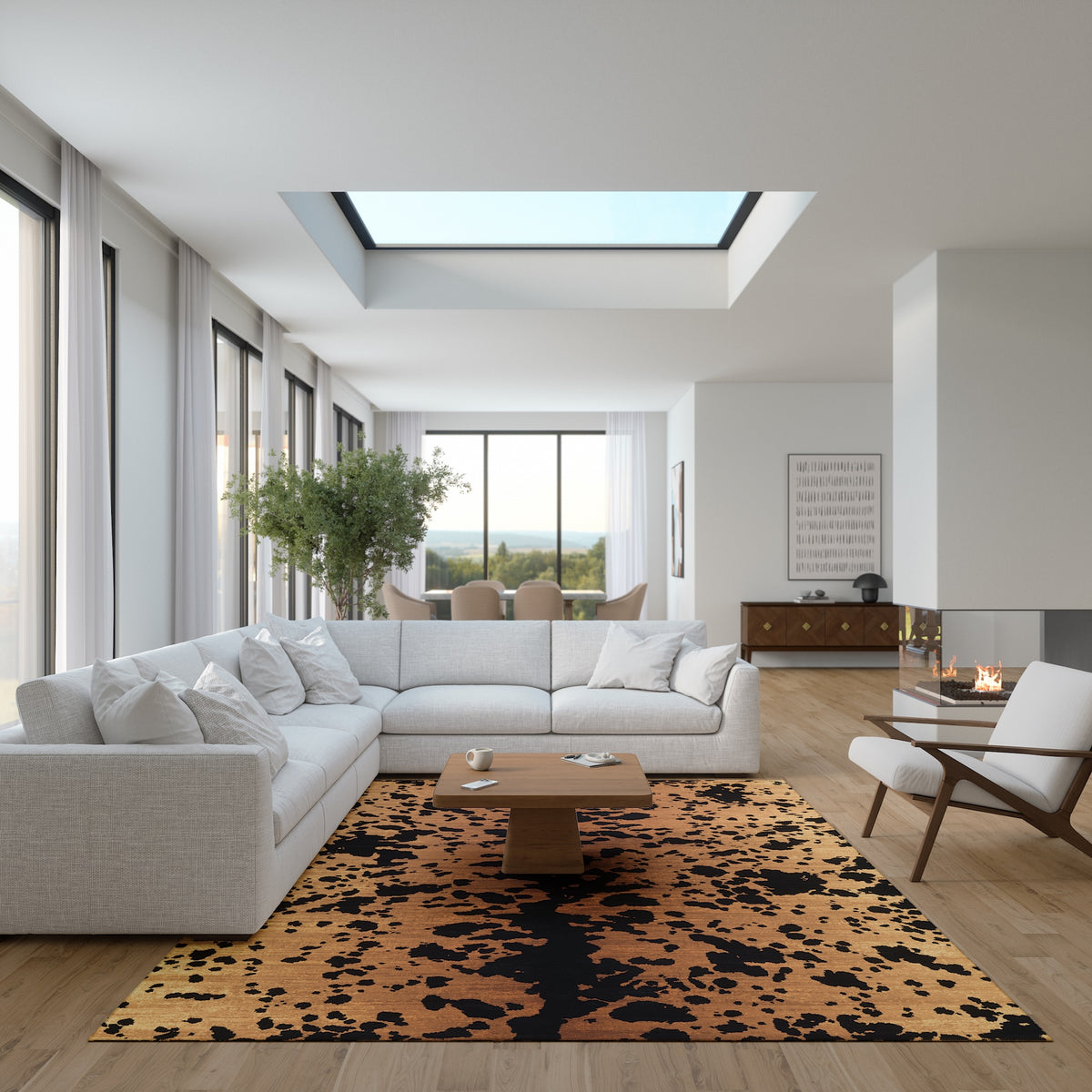Veda Distressed Animal Print Rug