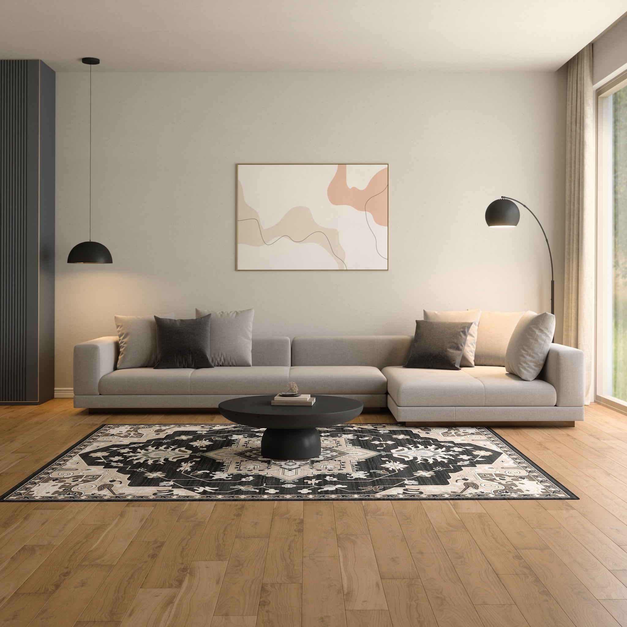 Lena Prydnadsblommig Designmatta