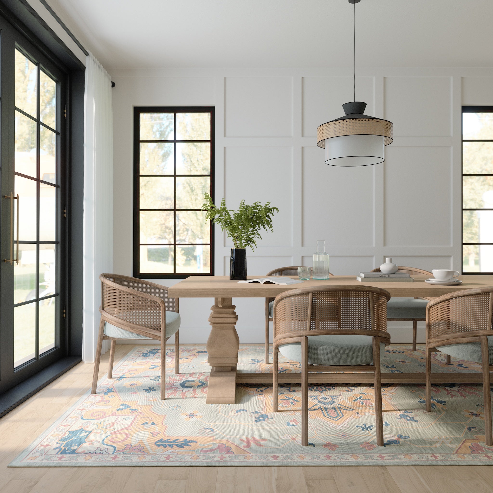 Lena Prydnadsblommig Designmatta