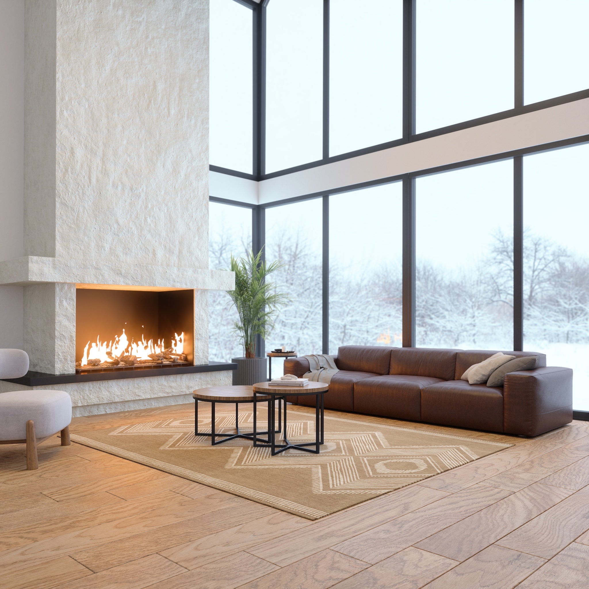 Ollie Geometric Diamond Rug